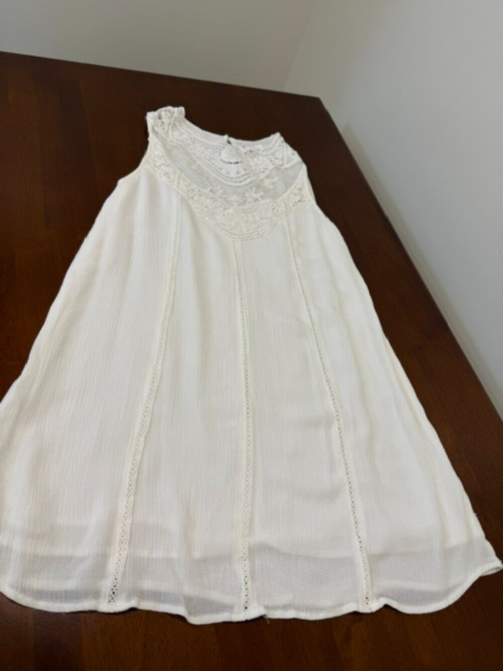 Save By The Dress White Sleeveless Lagen Look Dress Tunic Size S. - Picture 4 of 16